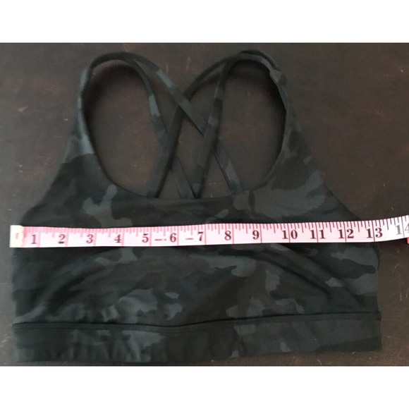 Lululemon Women's Incognito Camo Multi Grey Energy Bra - Size 6 - Cups Missing - Picture 5 of 7
